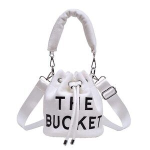 8219 Mini Crossbody Bucket Bags Trendy Velvet Bucket Purse Hobo Drawstring